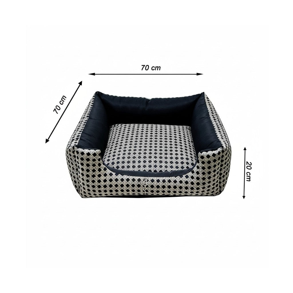 Cama Para Cachorro Quadrada conforto Preto Vime Drop