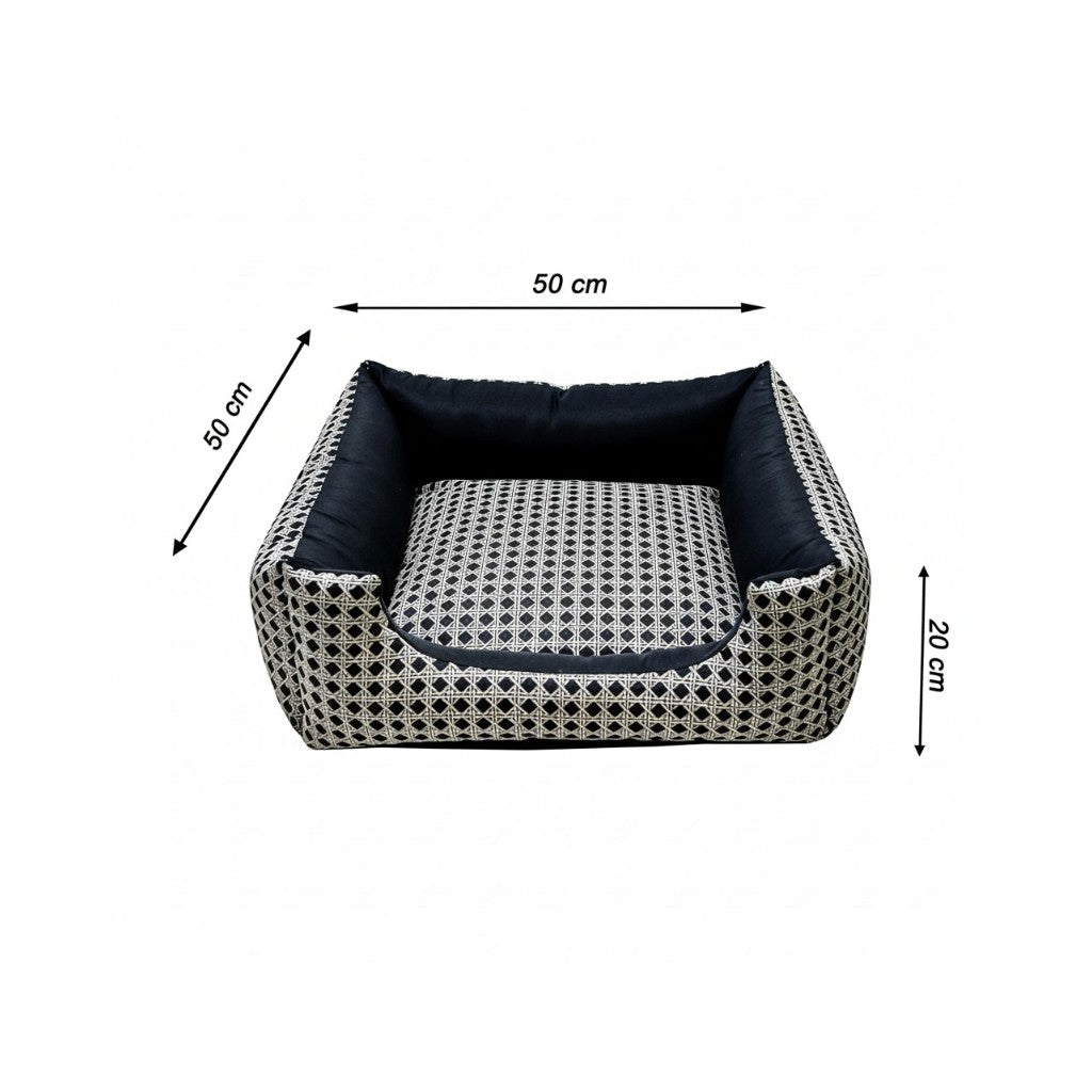 Cama Para Cachorro Quadrada conforto Preto Vime Drop