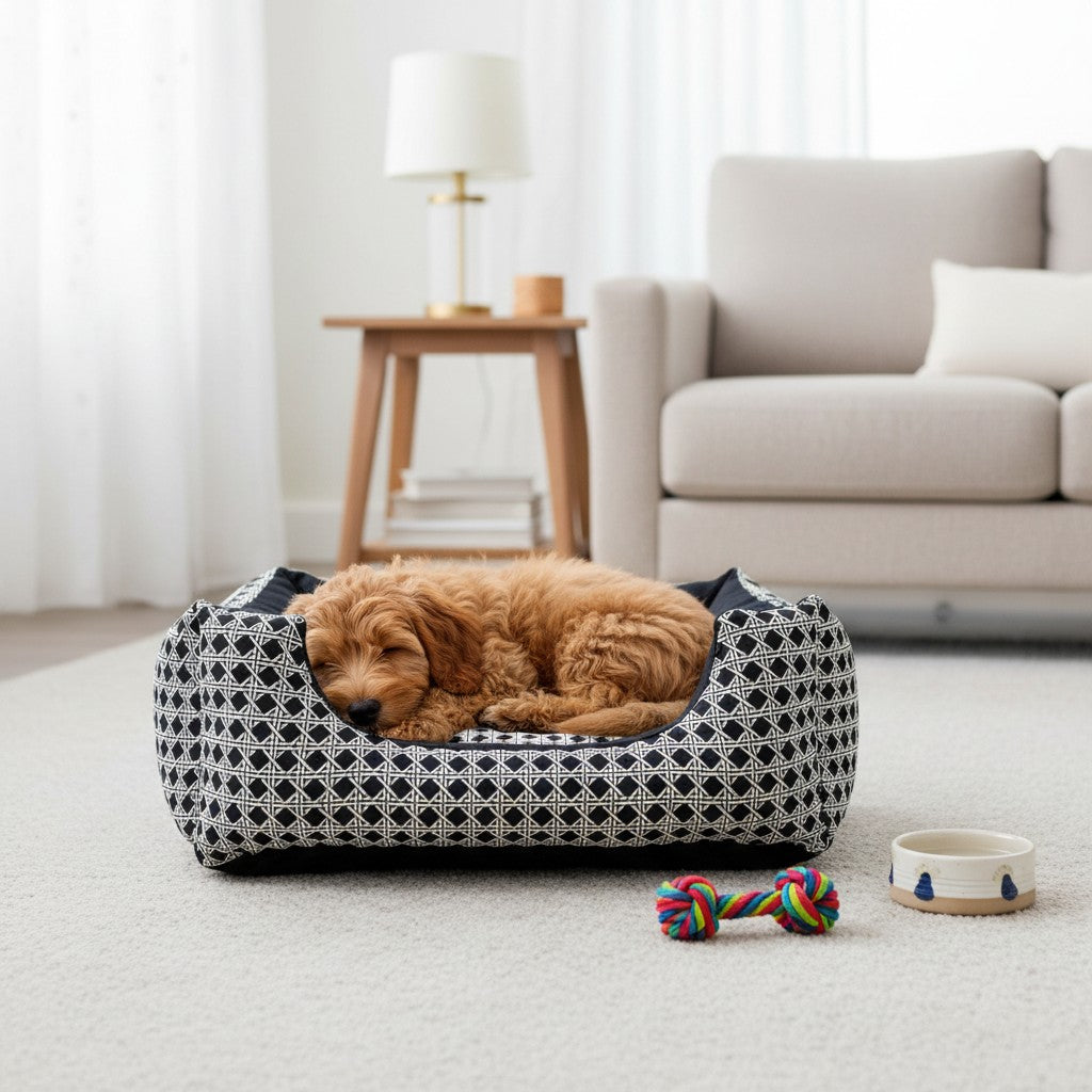 Cama Para Cachorro Quadrada conforto Preto Vime Drop