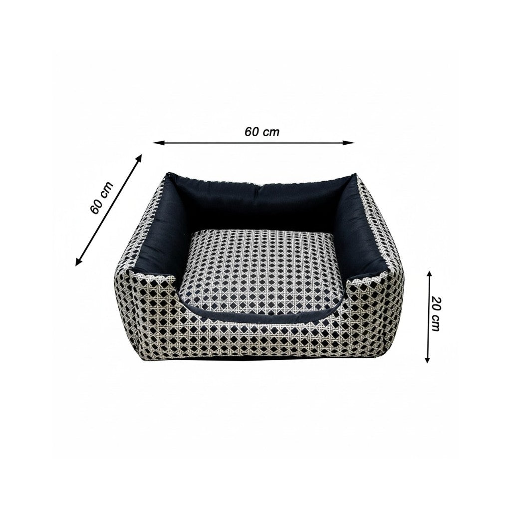 Cama Para Cachorro Quadrada conforto Preto Vime Drop