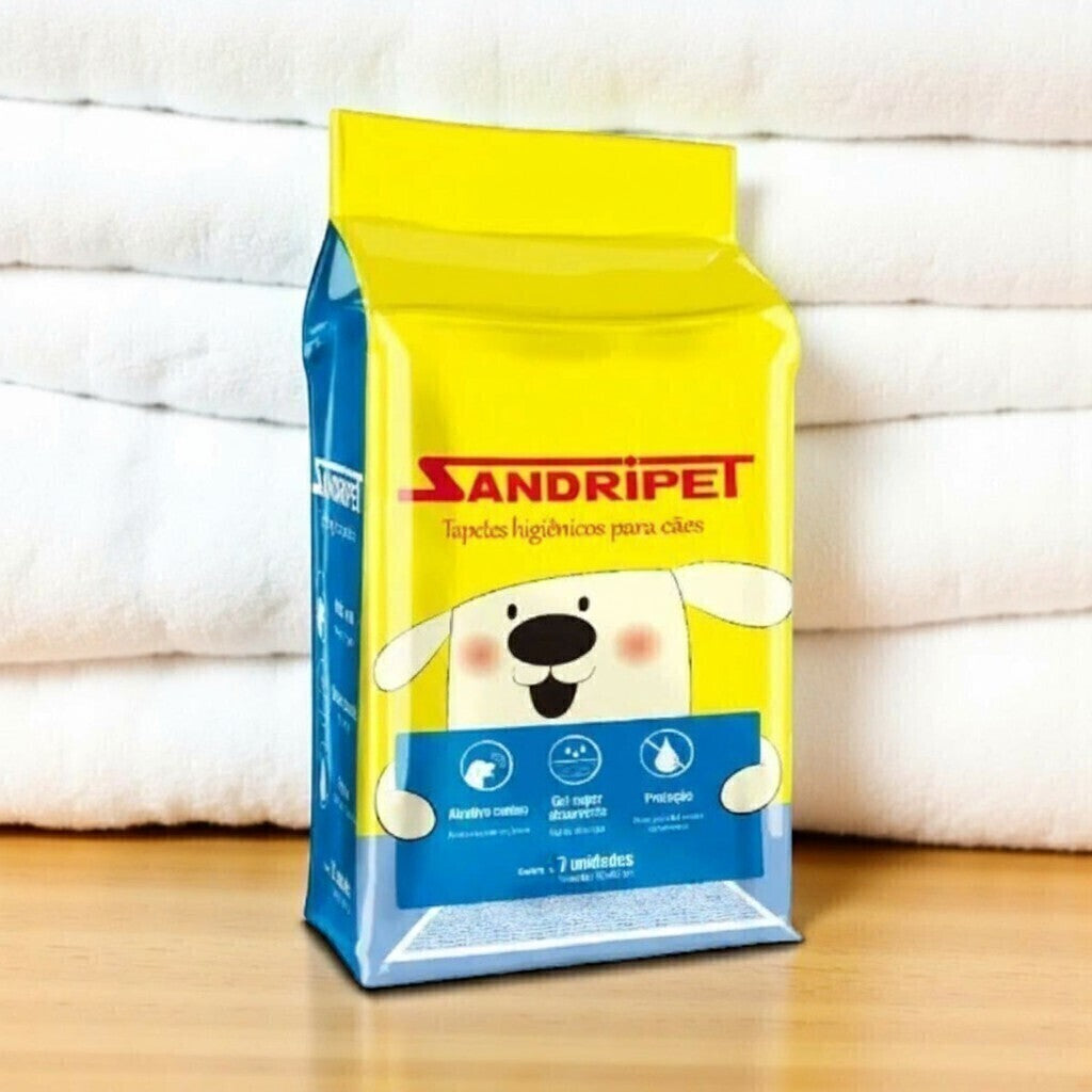 Tapete Higiênico Descartável para Cães 60x80cm c/7un Drop