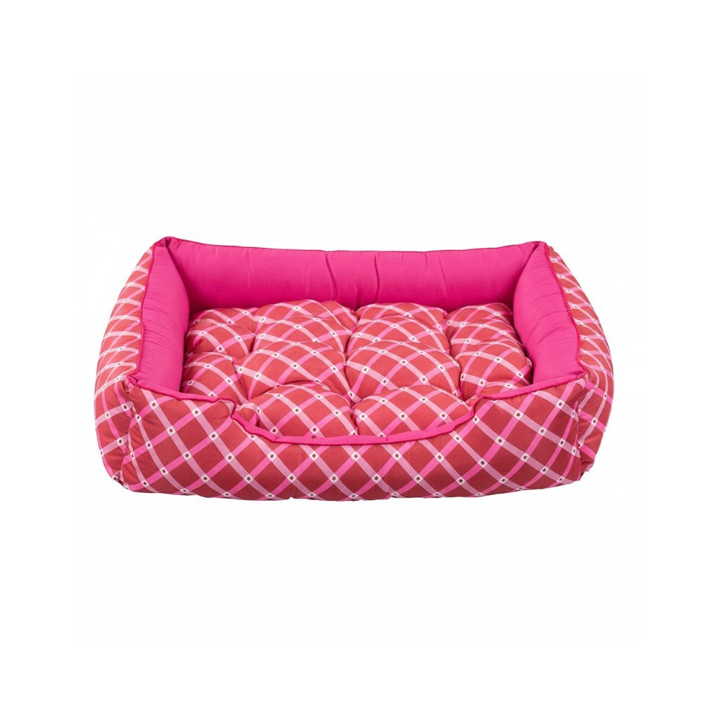Cama Para Cachorro retangular Pet Rosa Geometrico Drop