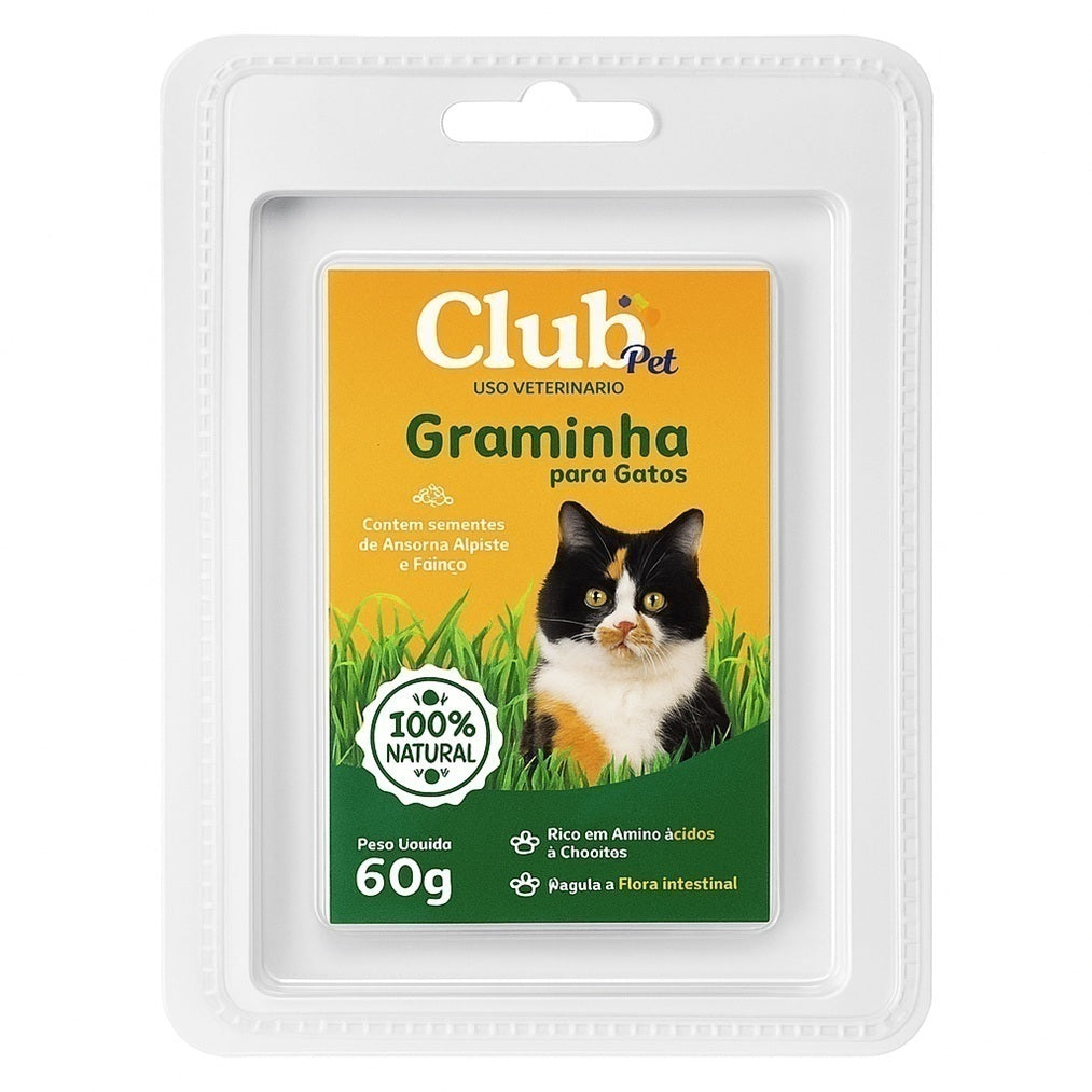 Graminha Gato 60g Auxilia Digestão Anti Bola de Pelo Drop