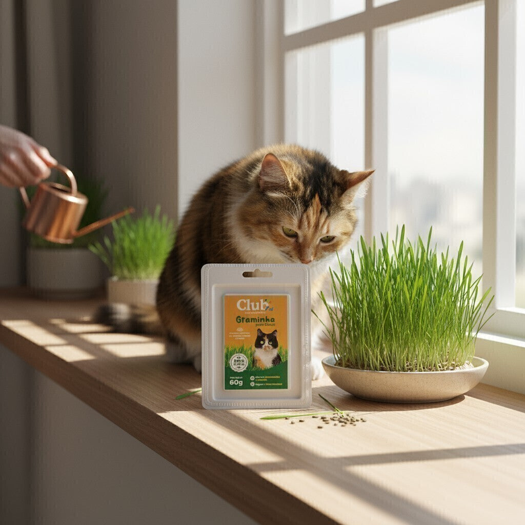 Graminha Gato 60g Auxilia Digestão Anti Bola de Pelo Drop