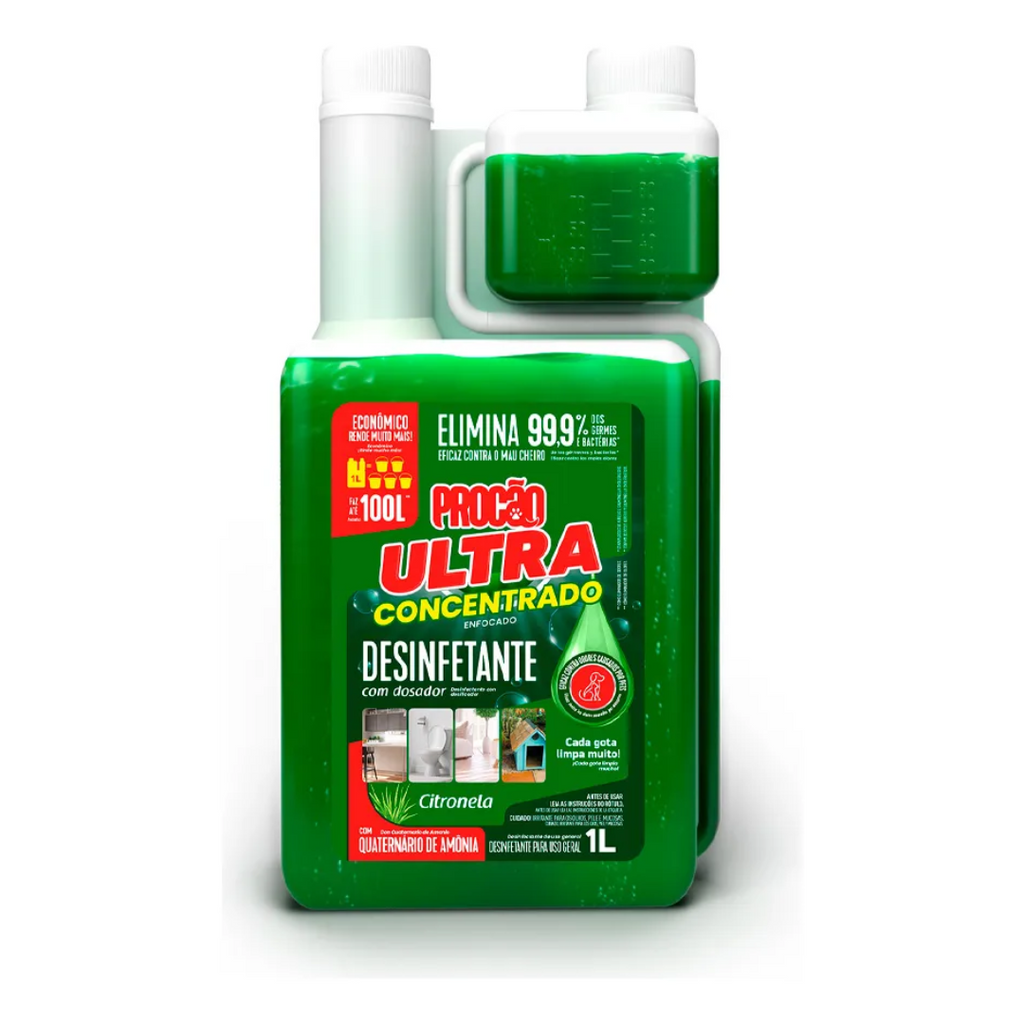 Ultra Desinfetante Concentrado - Citronela - 1 Litro
