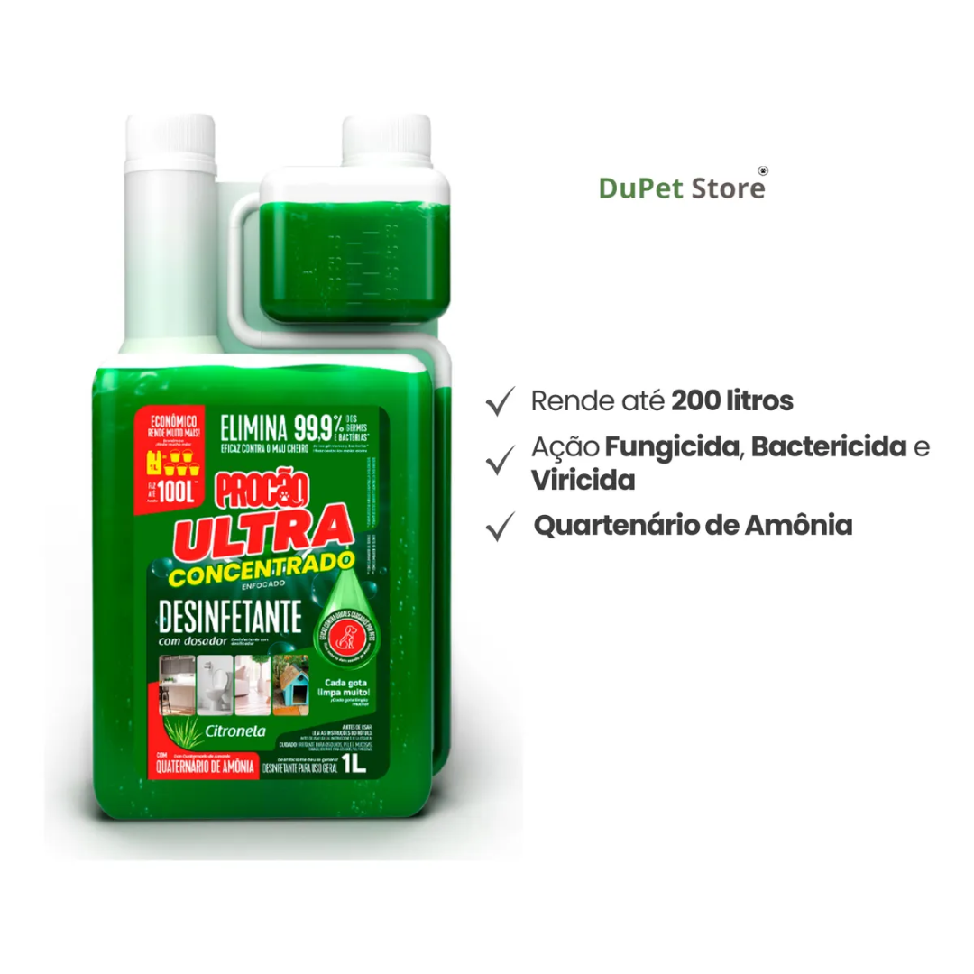 Ultra Desinfetante Concentrado - Citronela - 1 Litro