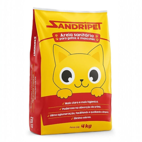 Areia Higiênica Gato 4kg Controle Odor Drop
